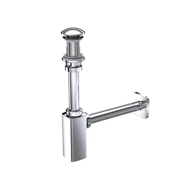 Quad Pop Up Ayarlanabilen Lavabo Sifonu Taşma Deliksiz Krom Seramik 250mm 220413